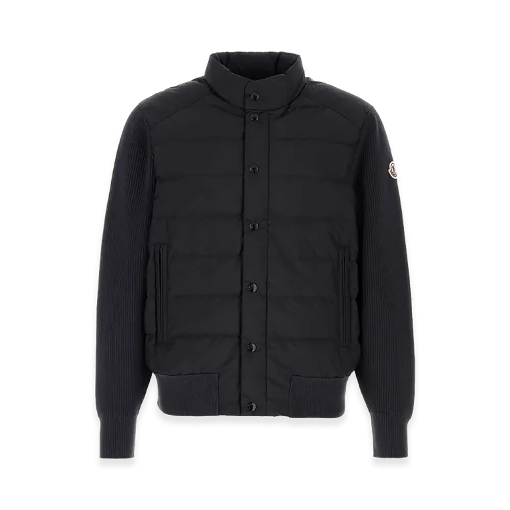 MONCLER Cotton Blend Cardigan "Navy Blue"