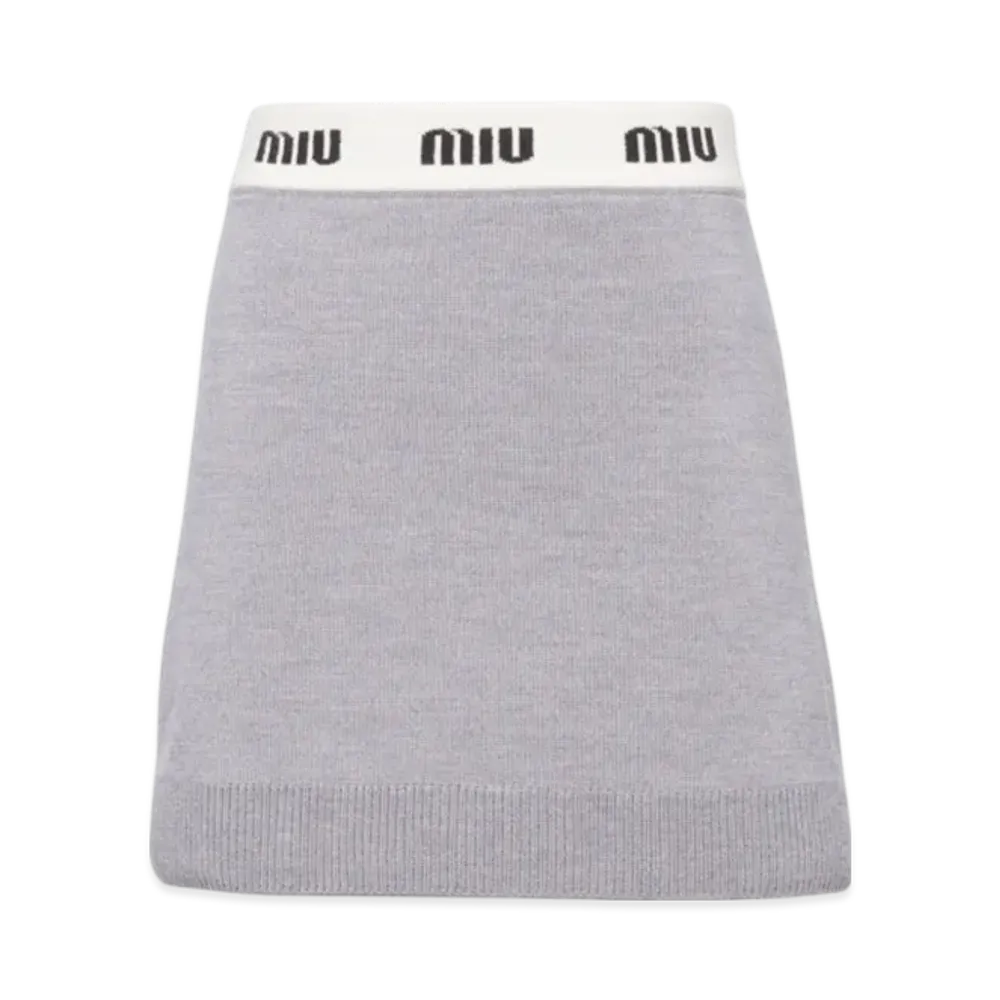 MIU MIU Women's Cashmere Skirt "Grey"