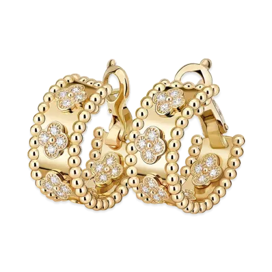Van Cleef & Arpels Perlee clovers earrings "18K Yellow gold/Diamond"