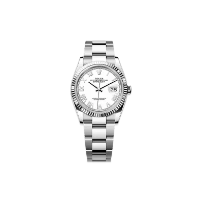 ROLEX Datejust 36 Oystersteel & White Gold "White"