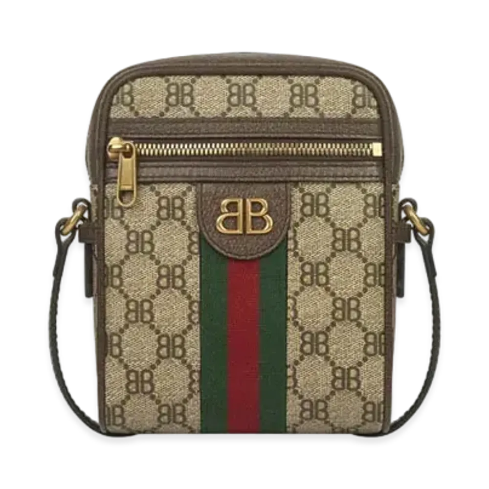 GUCCI x BALENCIAGA The Hacker Shoulder Bag Coating Canvas "Beige"