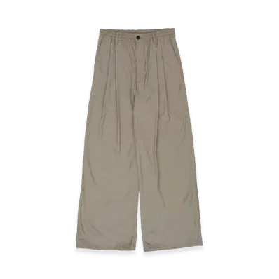 YOKE Silk Nylon 2Pleated Easy Pants "Khaki"