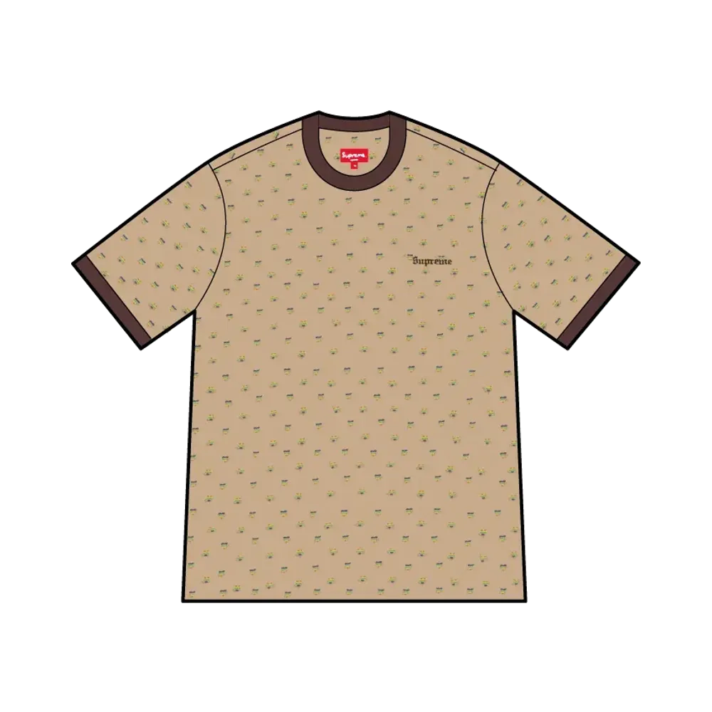 Supreme Hearts Intarsia Ringer Tee "Tan"
