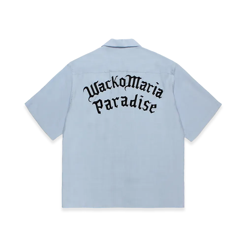 WACKO MARIA 50's Open Collar Shirt "Light Blue"