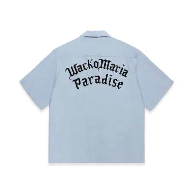 WACKO MARIA 50's Open Collar Shirt "Light Blue"