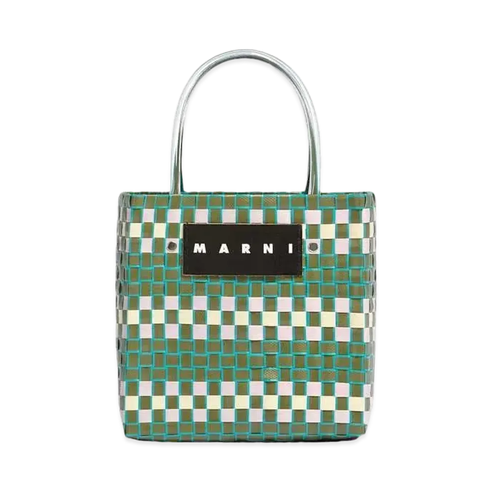 Marni Green MARNI MARKET Shopping Bag "Mosaico"