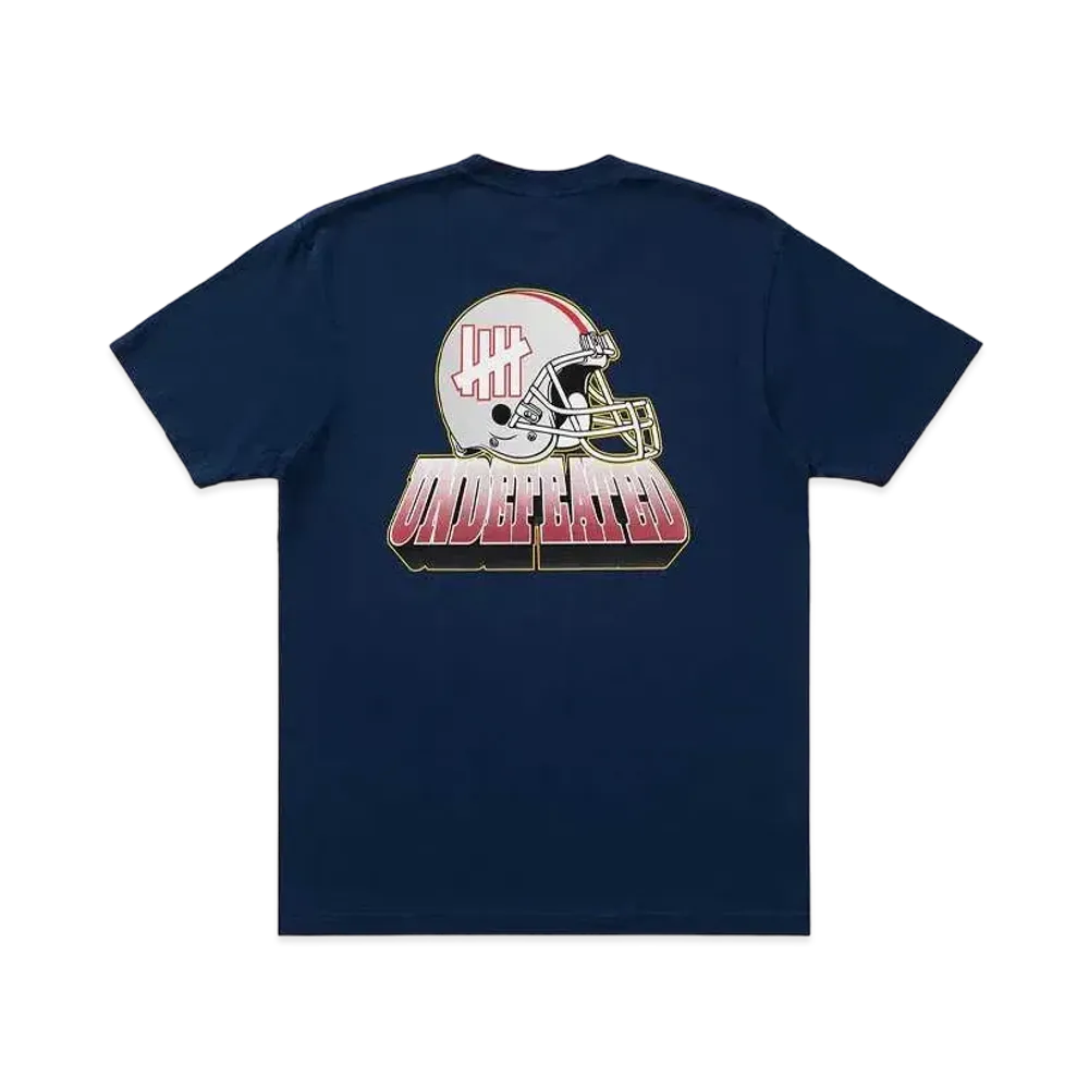 UNDEFEATED PIGSKIN S/S TEE - 80274 "Navy"