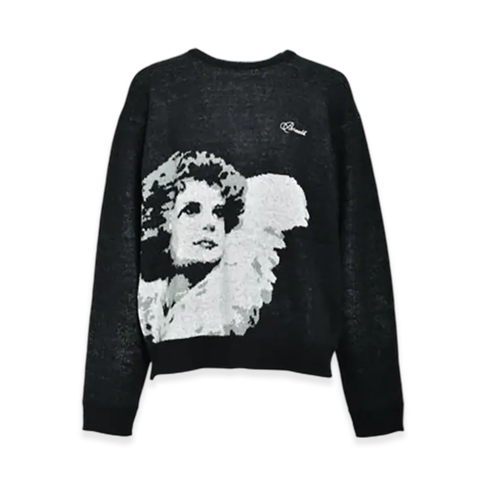 BREATH Angel Script Logo Mohair Knit "Black"
