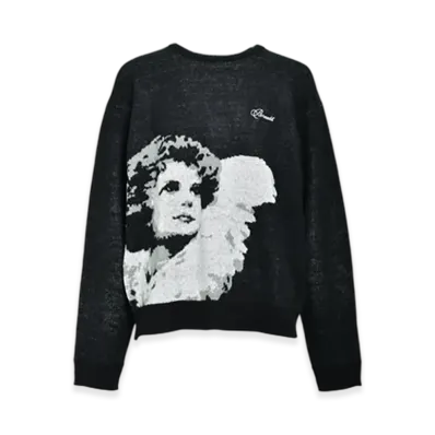 BREATH Angel Script Logo Mohair Knit "Black"