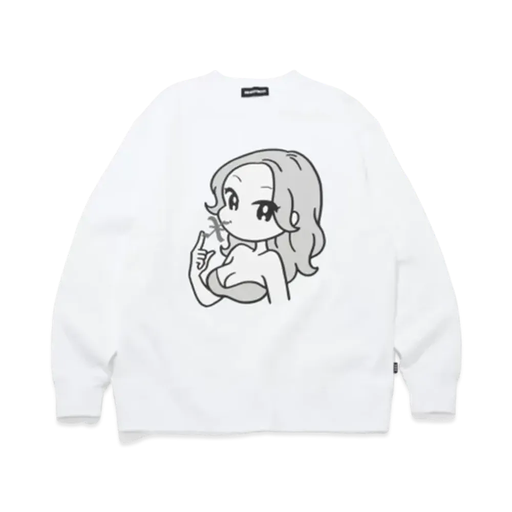 GOD SELECTION XXX x conix Crew Neck Sweat Shirts GX-A24-CXCN-01 "White"