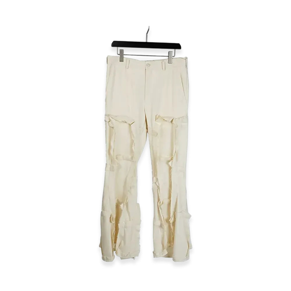 COMME des GARCONS HOMME PLUS 3D Constructed Flare Wool Pants "White"