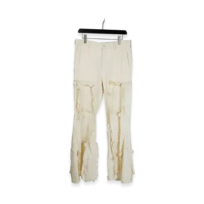 COMME des GARCONS HOMME PLUS 3D Constructed Flare Wool Pants "White"