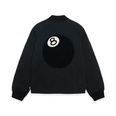 Stussy 8 Ball Quilted Liner Jacket "Black"