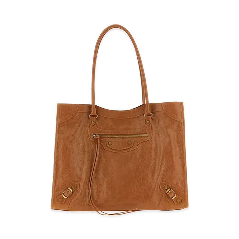 BALENCIAGA Women's 'Tote Le City M' Shoulder Bag "Brown"