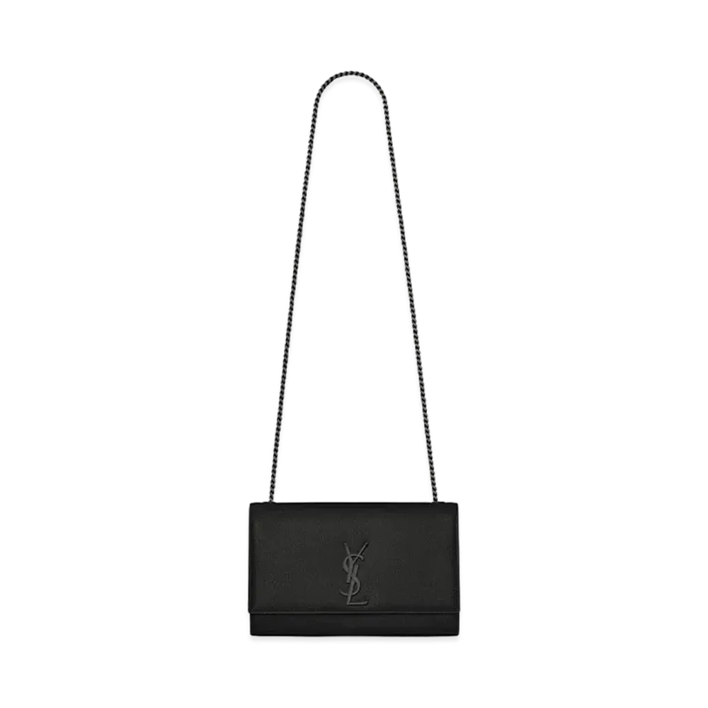 Saint Laurent Kate Medium In Grain De Poudre Embossed Leather "Black"
