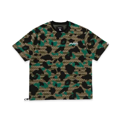 A BATHING APE x KAZUKI KURAISHI Digital 1ST Camo Dot SS Tee "Green"