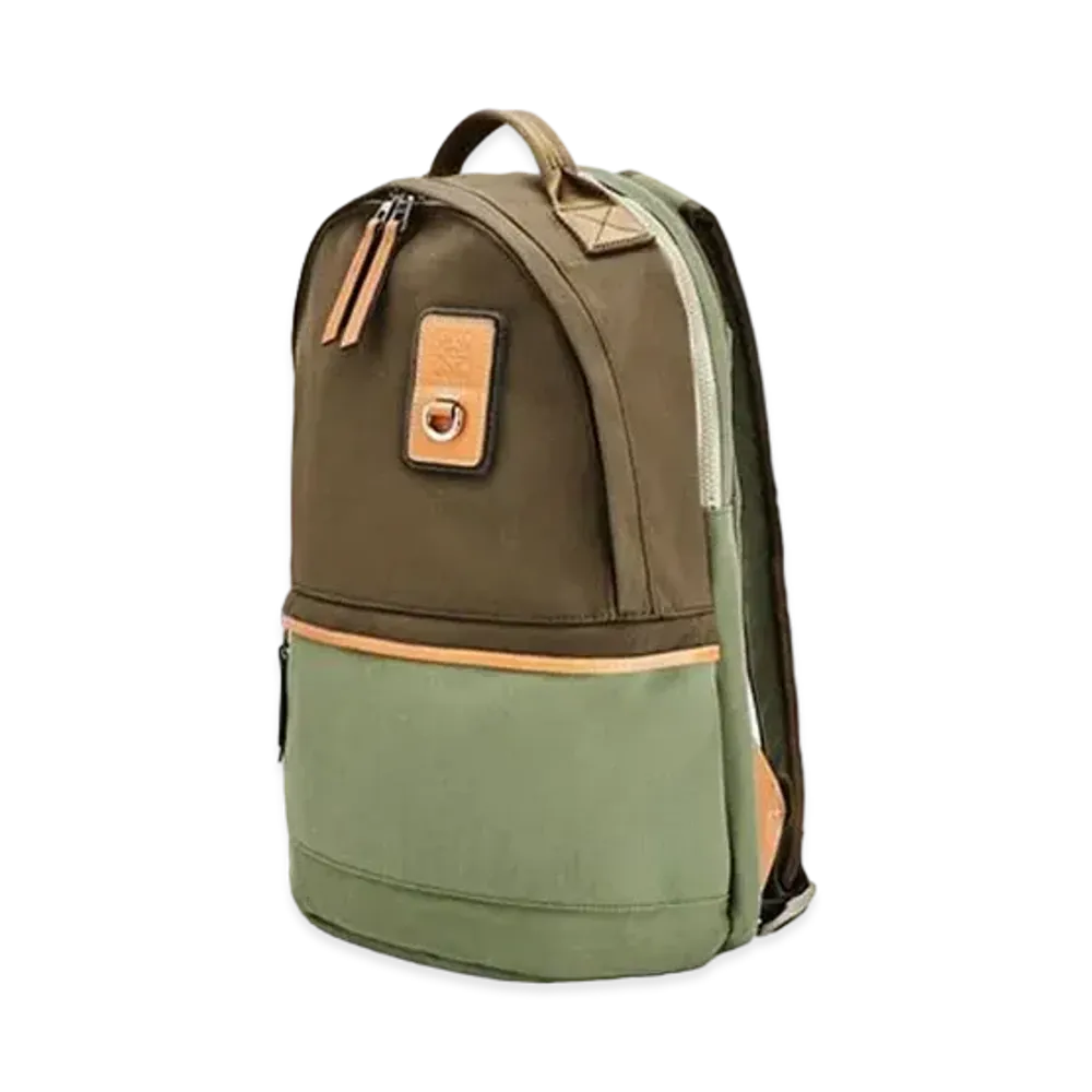 LOEWE Small Backpack In Canvas "Khaki Green"