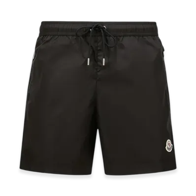 MONCLER Logo Patch Swim Shorts "Black"