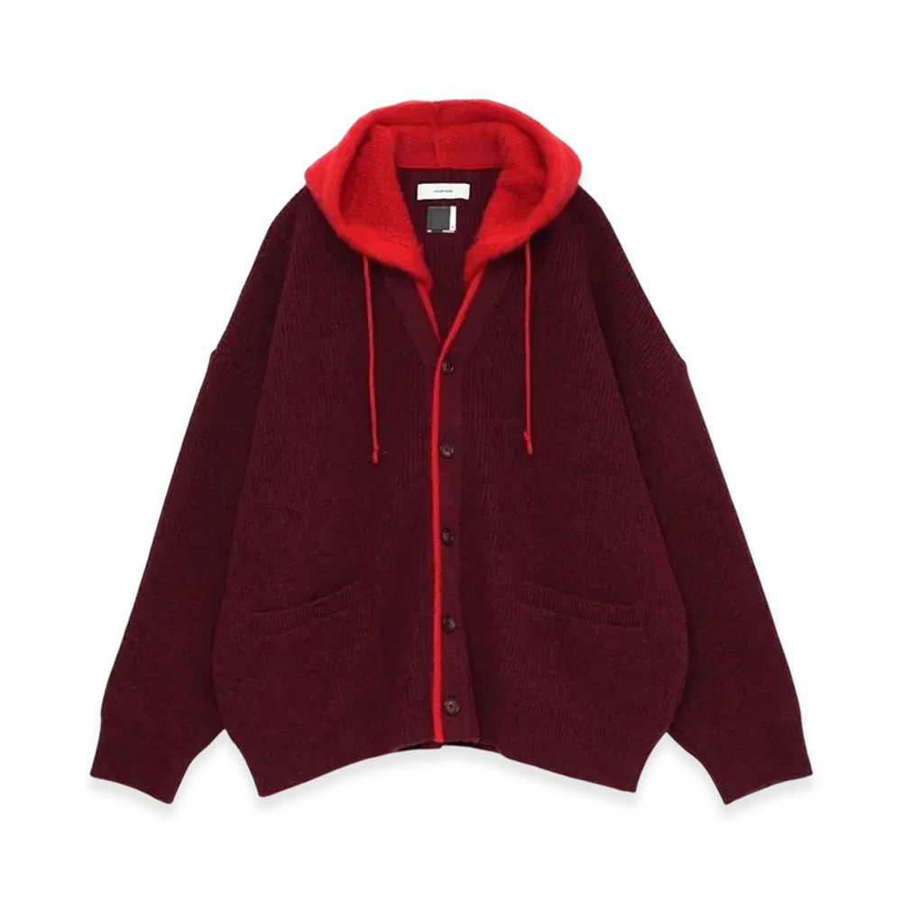 FACETASM Hooded Cardigan "Red/Red"