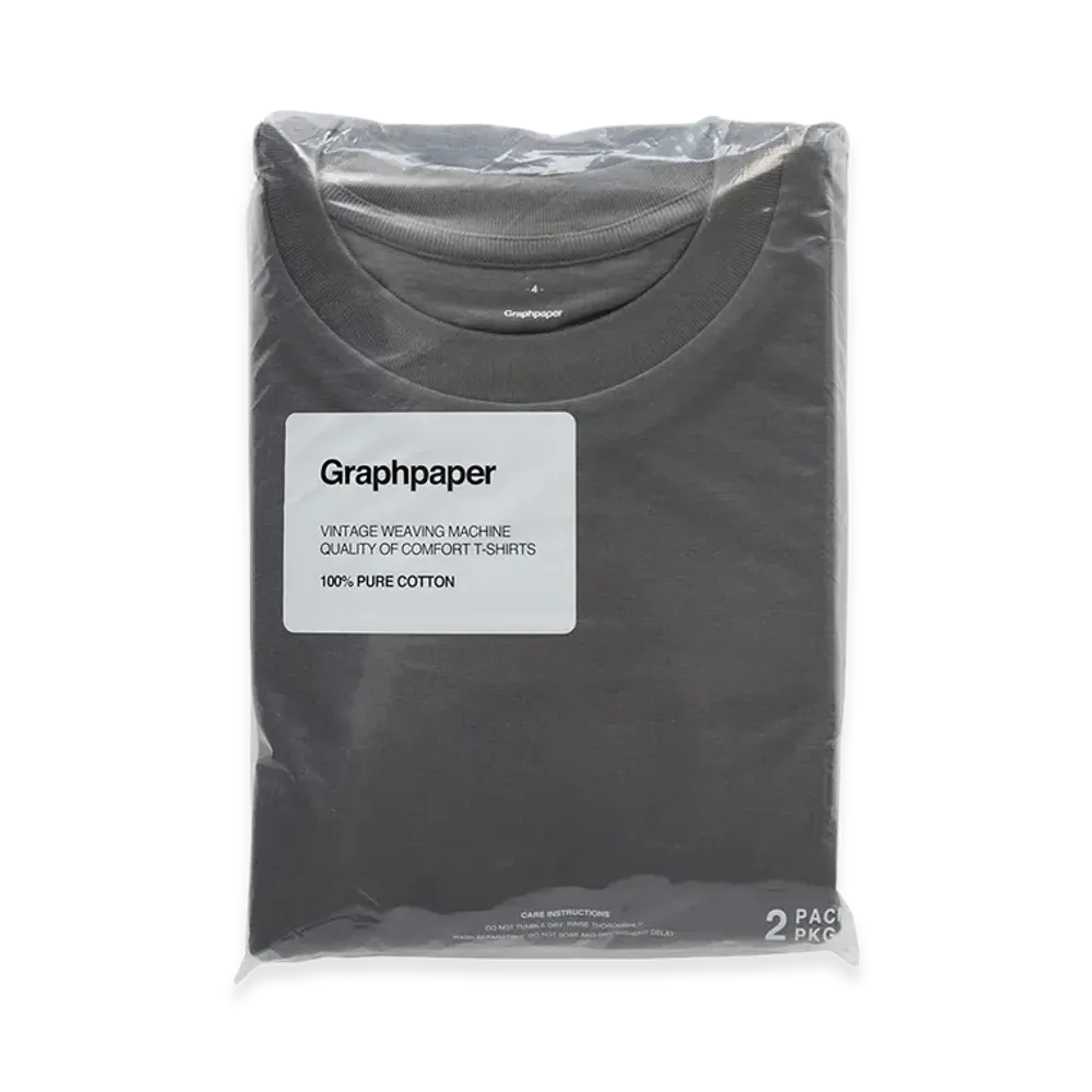 Graphpaper 2-Pack Crew Neck Tee "Gray"