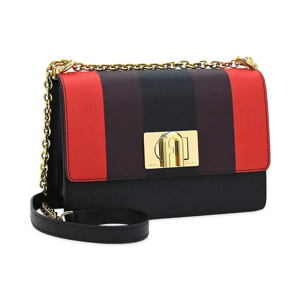 FURLA Women's Shoulder Bag "Fuoco/Burgundy/Nero"