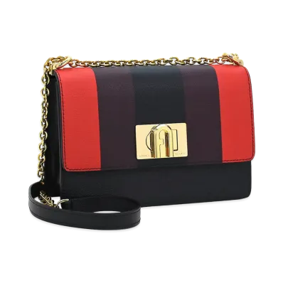 FURLA Women's Shoulder Bag "Fuoco/Burgundy/Nero"