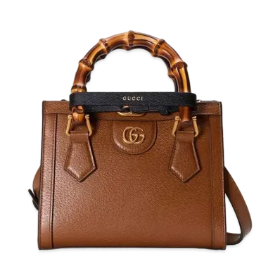GUCCI Gucci Diana Mini Tote Bag "Brown Leather"