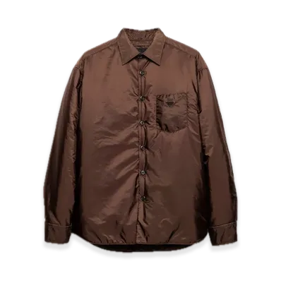 PRADA Light Re-Nylon Shirt "Dark Brown"
