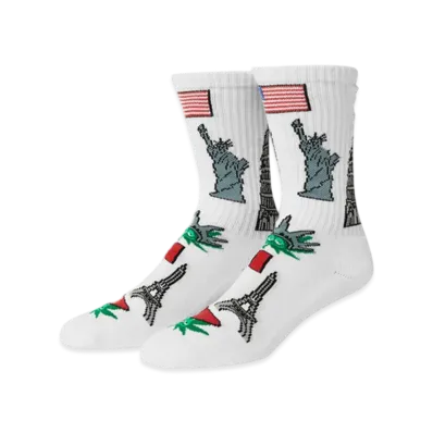 HUF Green Buddy Tourist Socks "White"