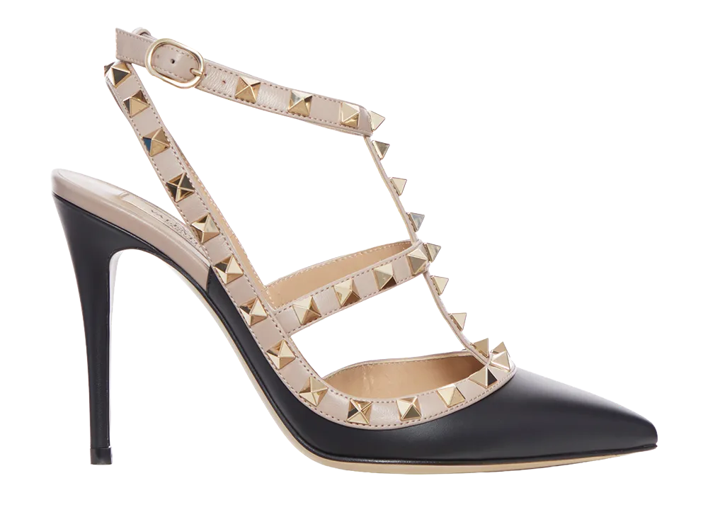 Valentino Garavani Women's Rockstud Leather Pumps "Black"