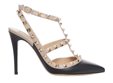 Valentino Garavani Women's Rockstud Leather Pumps "Black"