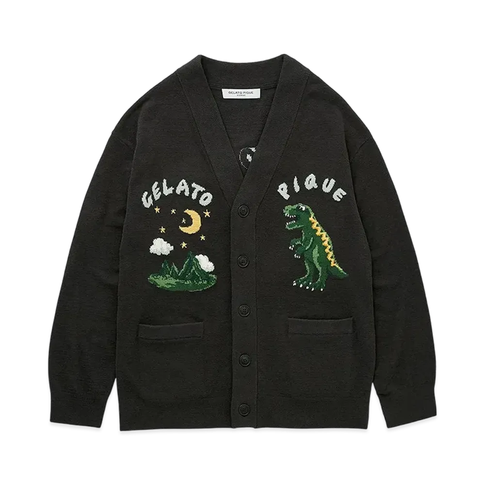 GELATO PIQUE Homme Air Moco Dyna Soja Guard Cardigan "Dark Gray"