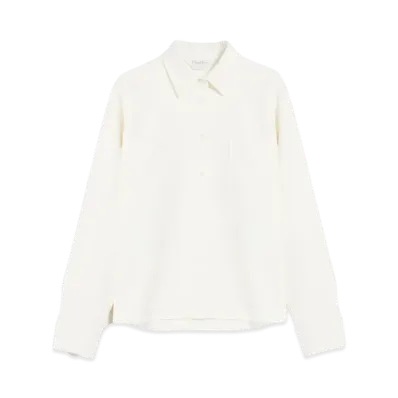 Max Mara Tirolo Wool Overshirt Jacket "White"