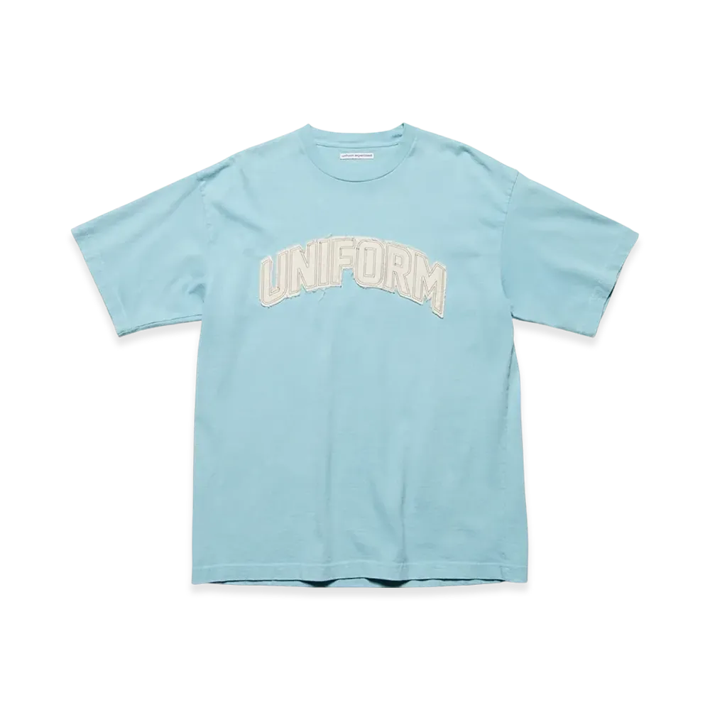 uniform experiment Cut-Out Logo Tee "Light Blue"