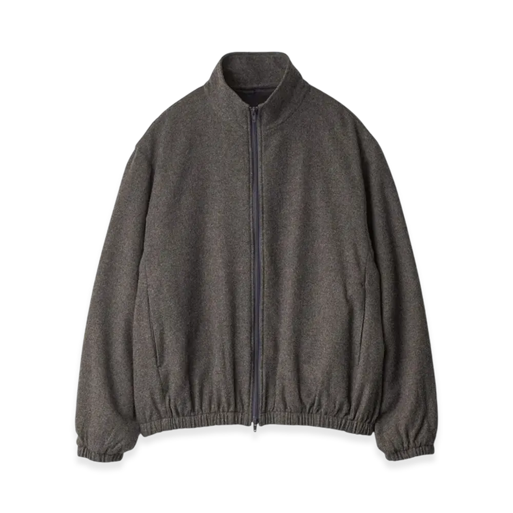 ssstein Wool/Cashmere Fleece Zip Jacket "Grey Brown"