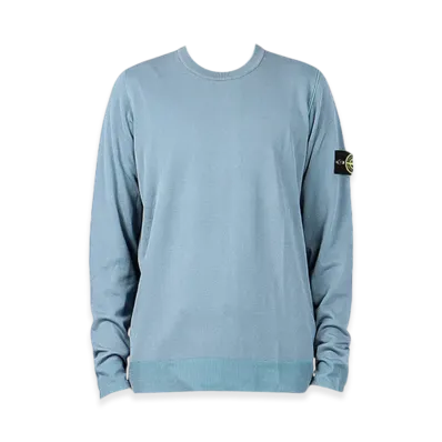 Stone Island 522B5 Reversible Knit Crewneck - 21SS "Mid Blue"