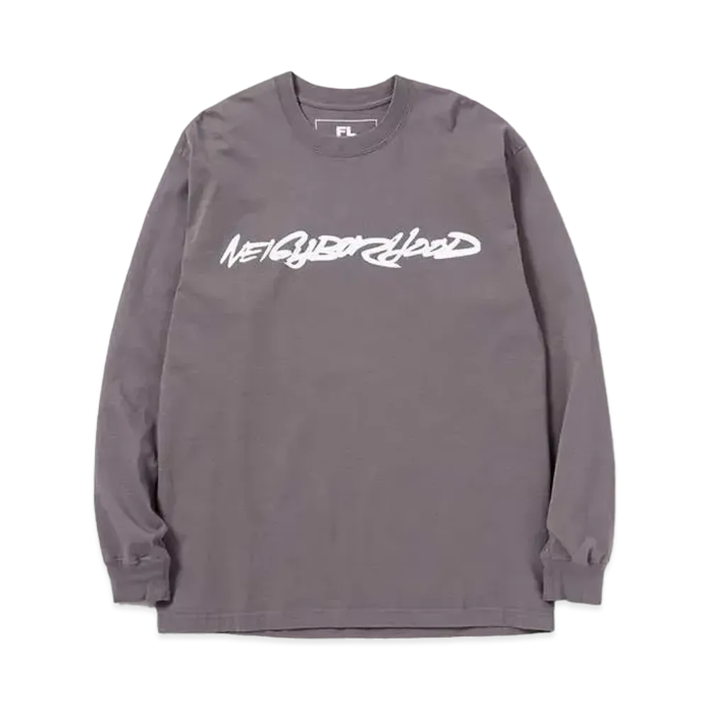 NEIGHBORHOOD x Futura Laboratories Crew L/S T-Shirt "Ash Grey"