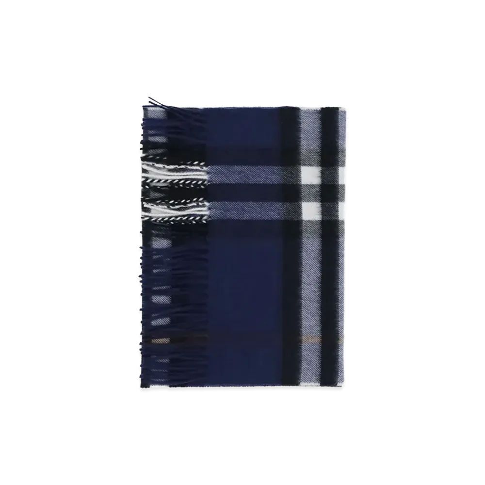 Burberry Embroidered Cashmere Scarf "Blue"