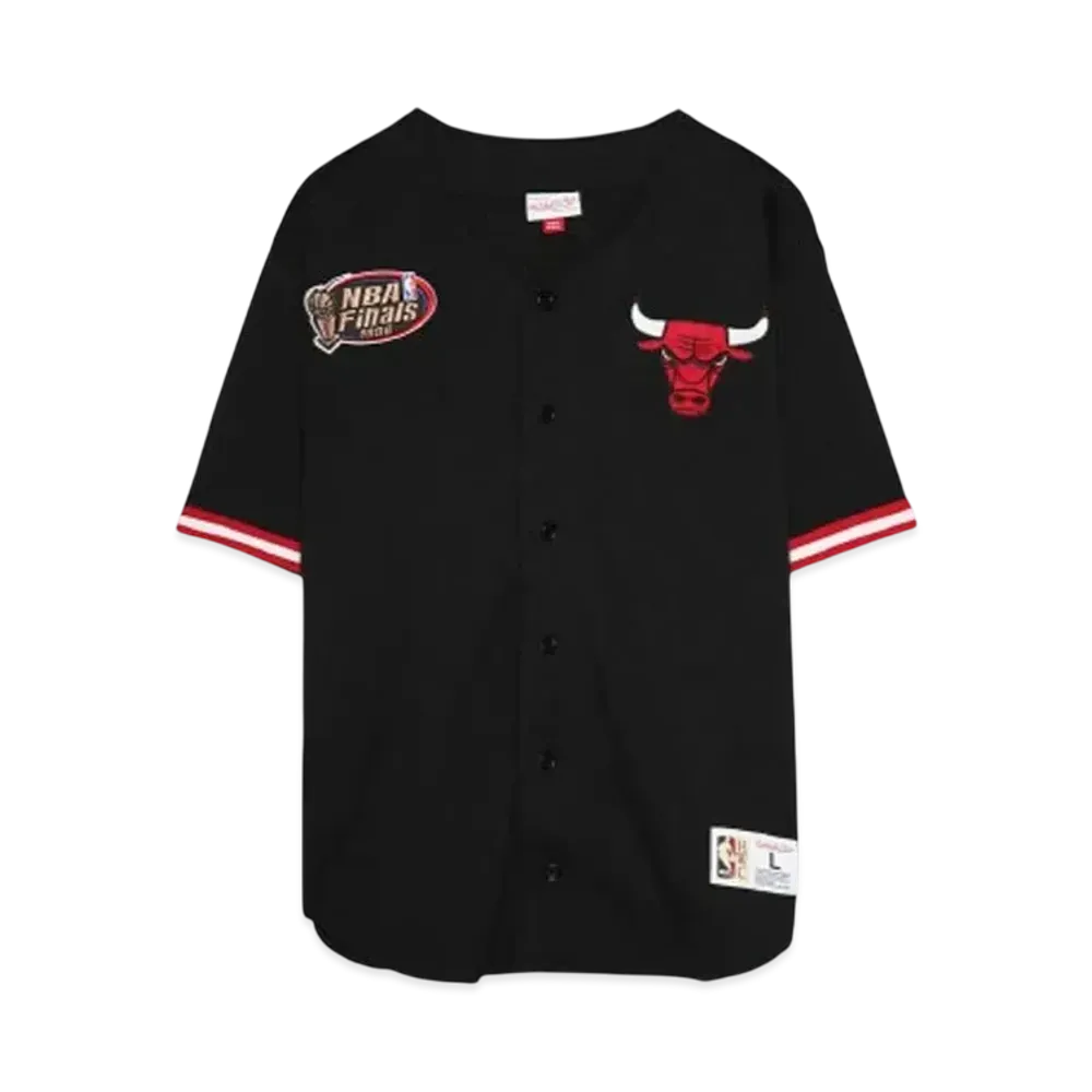 Mitchell&Ness NBA GAMETIME MESH BUTTON FRONT VINTAGE LOGO BULLS "BLACK"