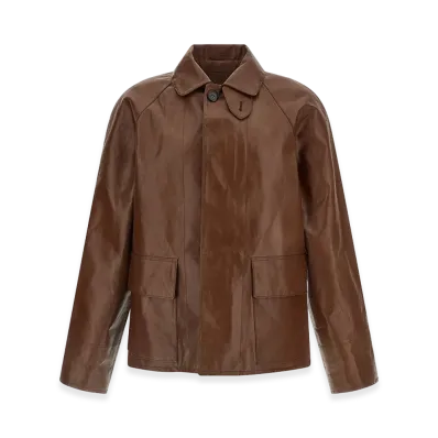 PRADA Vintage Leather Blouson "Brown"