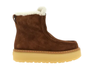PRADA Women's Suede Ankle Boots "Brown"