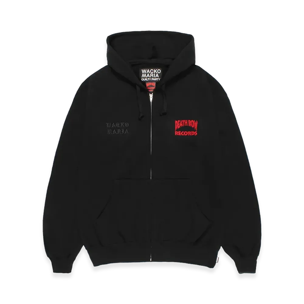 WACKO MARIA Death Row Records / Heavy Weight Zip Hooded Sweat Shirt "Black"