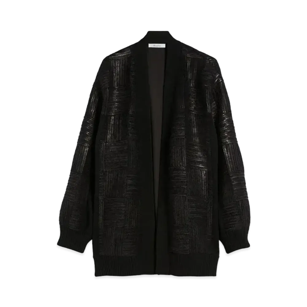 Max Mara Estonia Pure Wool Oversized Cardigan "Black"