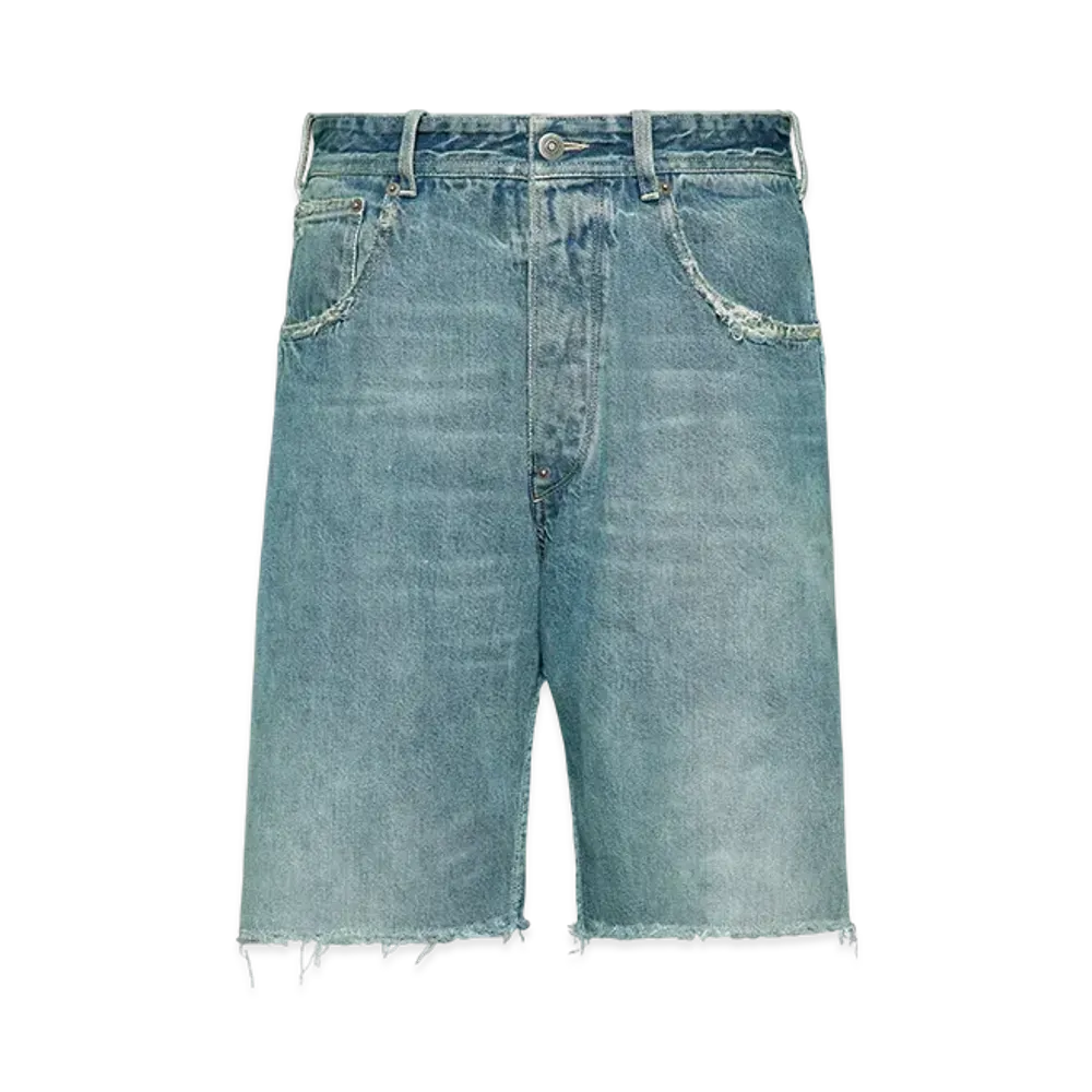 Maison Margiela Men's Denim Cut-Off Shorts "Light Blue"