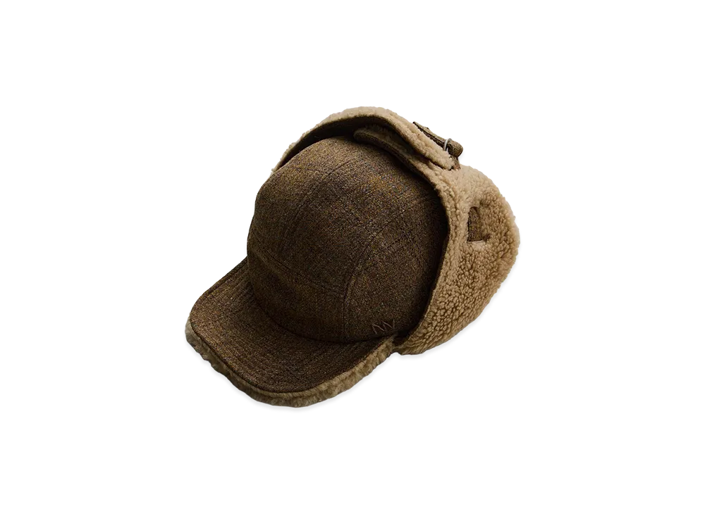NICENESS M.Strick Tweed Mouton Hunter Cap "Camel"
