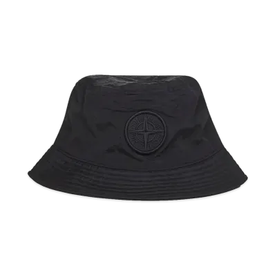 Stone Island Logo Patch Bucket Hat "Black"