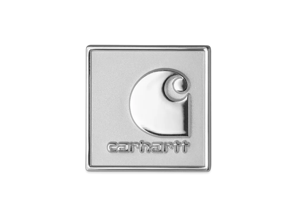 Carhartt WIP Square Label Pin "Silver"