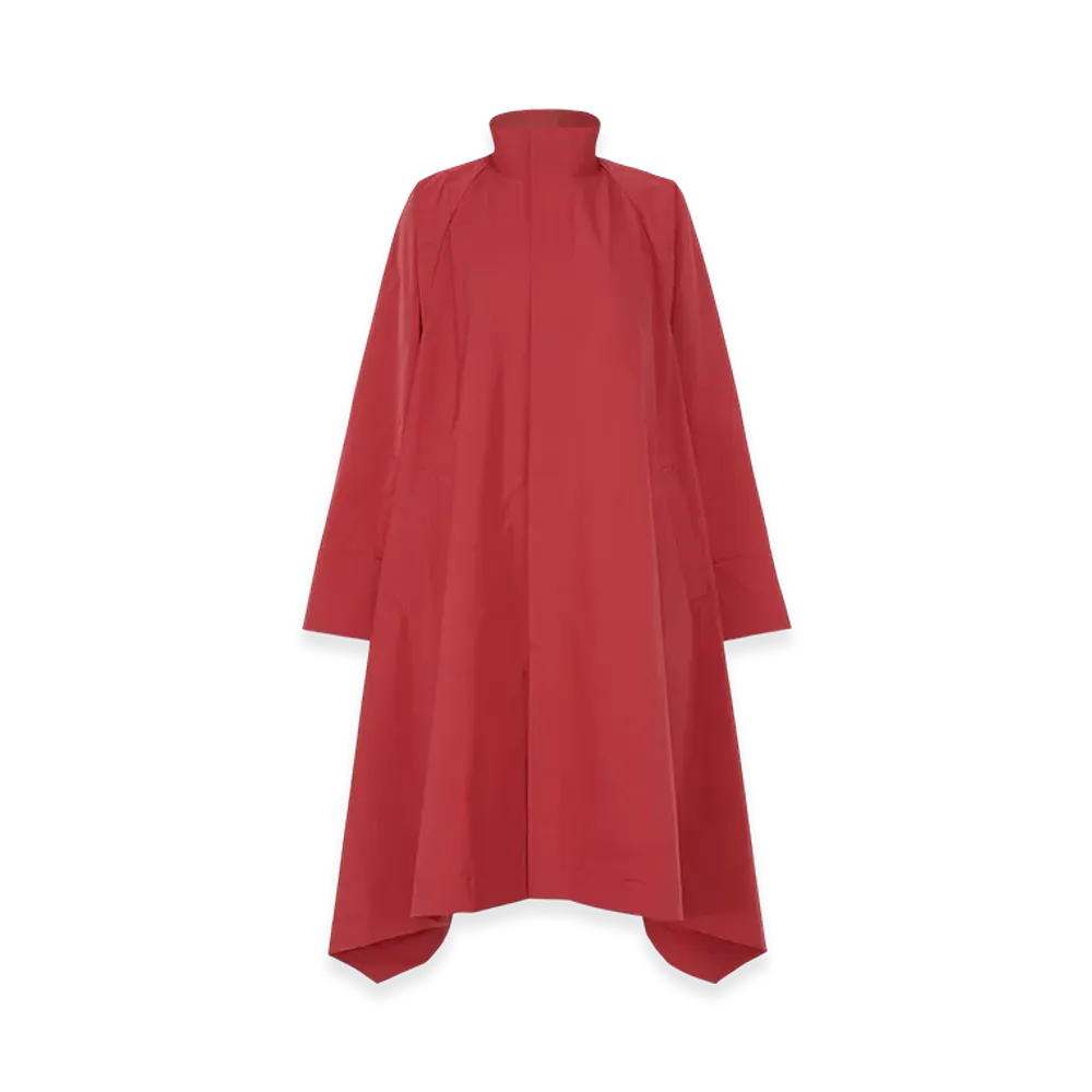 132 5. ISSEY MIYAKE Trapezoid Coat "Crimson"