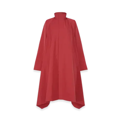 132 5. ISSEY MIYAKE Trapezoid Coat "Crimson"