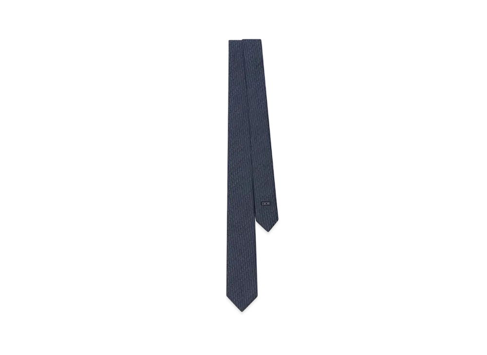 Dior Oblique Tie Silk "Blue/Black"